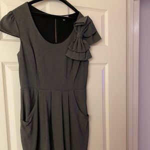 Gray dress with bow